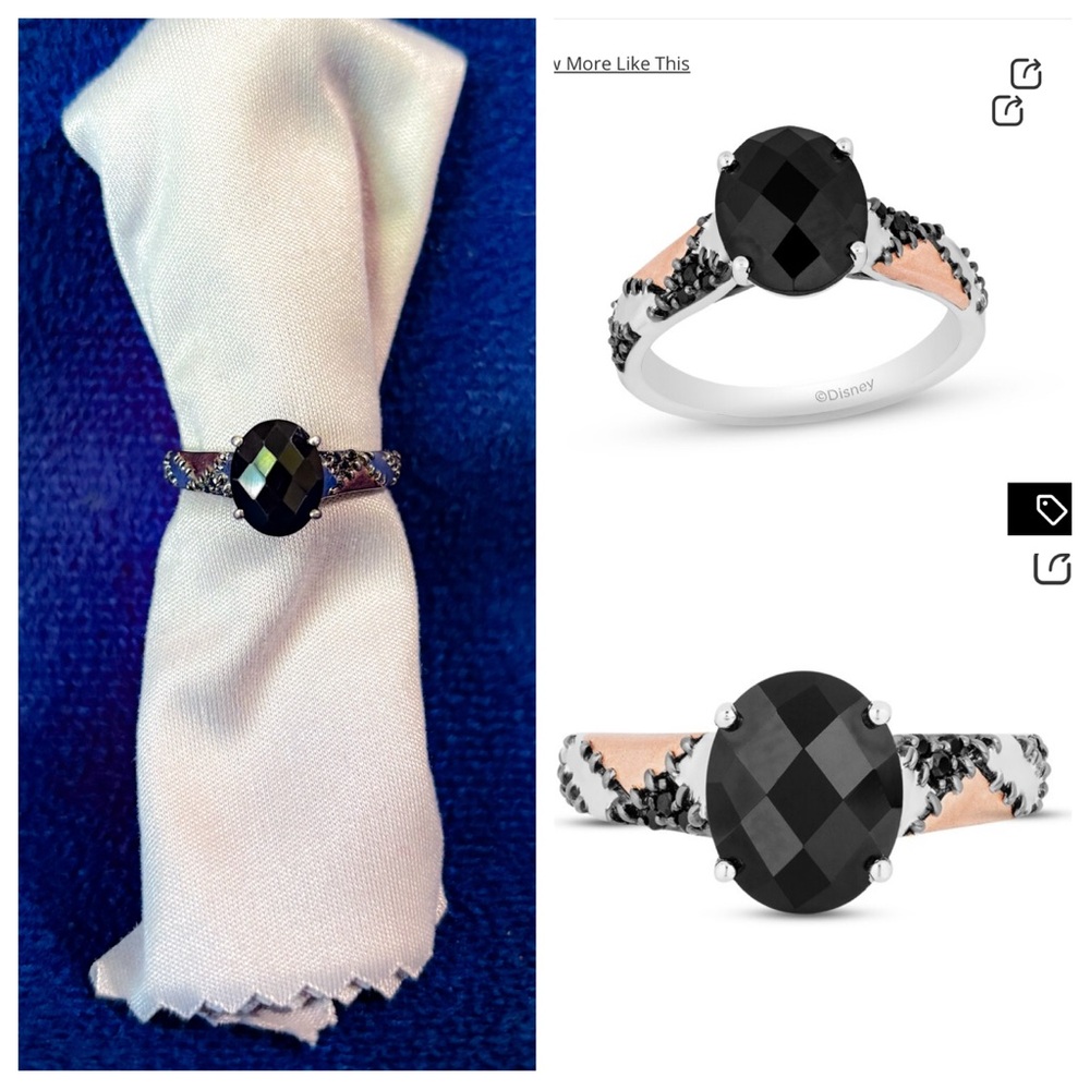 Kay Jewelers Disney Treasures The Nightmare Before Black Onyx & Diamond Ring